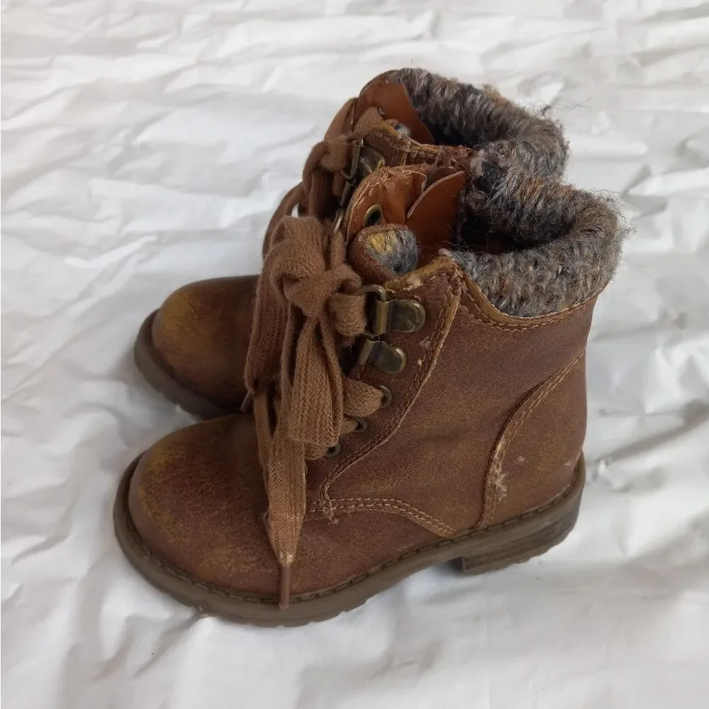 Madden Girl Cognac Hiking Boots Baby Size 5